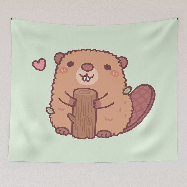 Item preview, Cute Beaver Holding A Piece Of Wood designed and sold by rustydoodle.