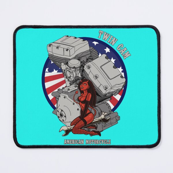 Item preview, HD Twin Cam Motorcycle Biker Hot She Devil Pinup on Wrench designed and sold by Gonzales-Brean.
