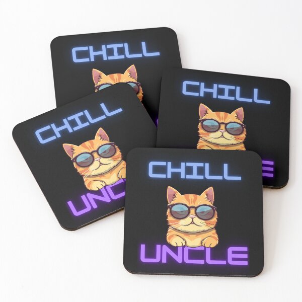 Item preview, CHILL UNCLE CAT designed and sold by CuteCatsCoffee.