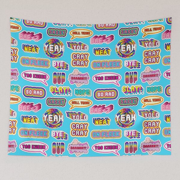 Item preview, Pattern #1 "YOLO", "Slay!", "Hell Yeah", "Yas Kween", etc. designed and sold by InnaPoka.