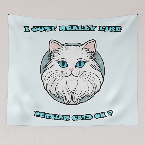 Item preview, I Just Really Like Persian Cats, OK ? Cats Lovers Pastel Cute Blue designed and sold by shypixels.