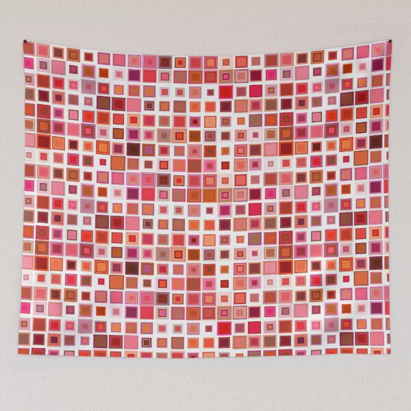 Item preview, Red Colors Square Pattern / RoYuMi designed and sold by royumi.