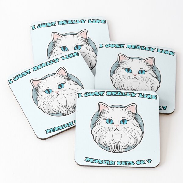 Item preview, I Just Really Like Persian Cats, OK ? Cats Lovers Pastel Cute Blue designed and sold by shypixels.