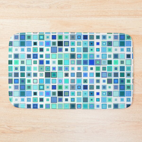 Item preview, Blue Colors Square Pattern / RoYuMi designed and sold by royumi.