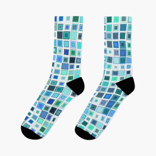 Item preview, Blue Colors Square Pattern / RoYuMi designed and sold by royumi.