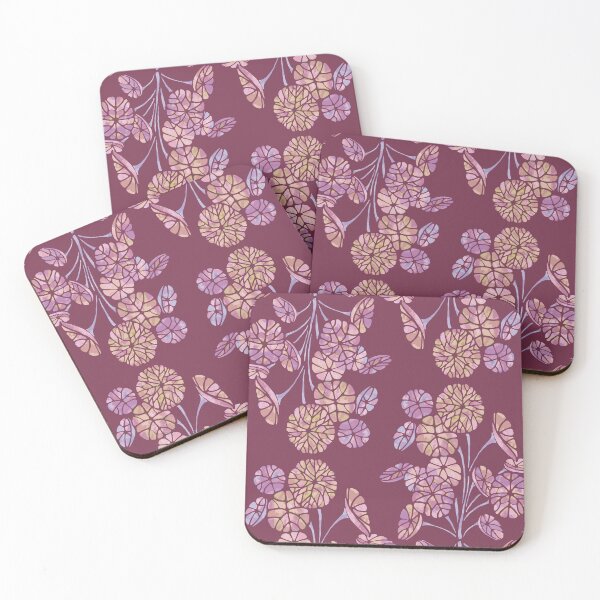 Item preview, Watercolor Stephania Erecta leaves [plum-red] designed and sold by Aia UENO design.
