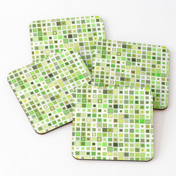 Item preview, Green Colors Square Pattern / RoYuMi designed and sold by royumi.