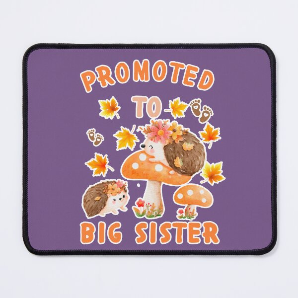 Item preview, Promoted to big sister with cute hedgehogs childrens autumn design for fall baby designed and sold by Lady-Frost.