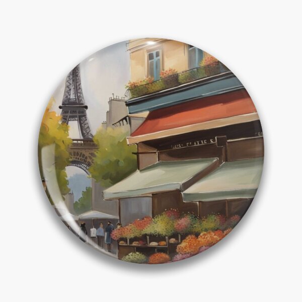 Item preview, Paris flower shop with Eiffel Tower designed and sold by JackFreestone.