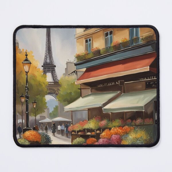 Item preview, Paris flower shop with Eiffel Tower designed and sold by JackFreestone.