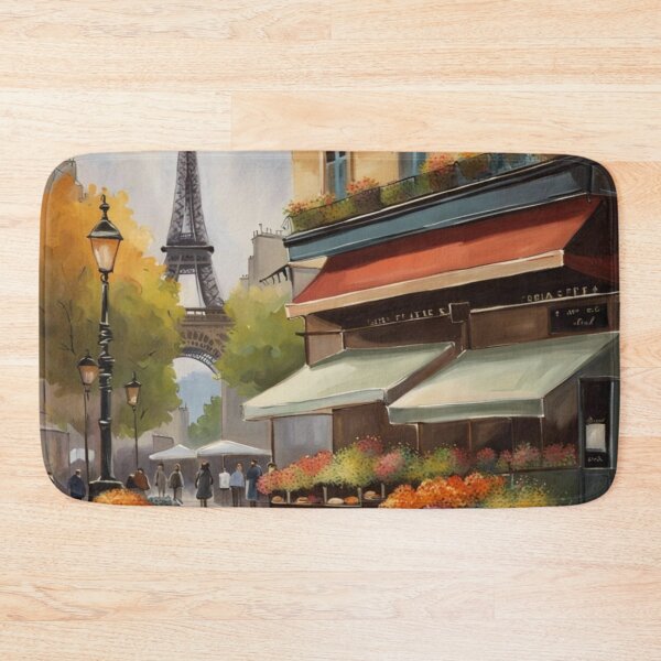 Item preview, Paris flower shop with Eiffel Tower designed and sold by JackFreestone.