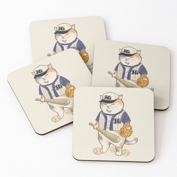 Item preview, Tama Cats Baseball Player Athletes or Batting - Hairball Social Club Family designed and sold by OzzyMac.