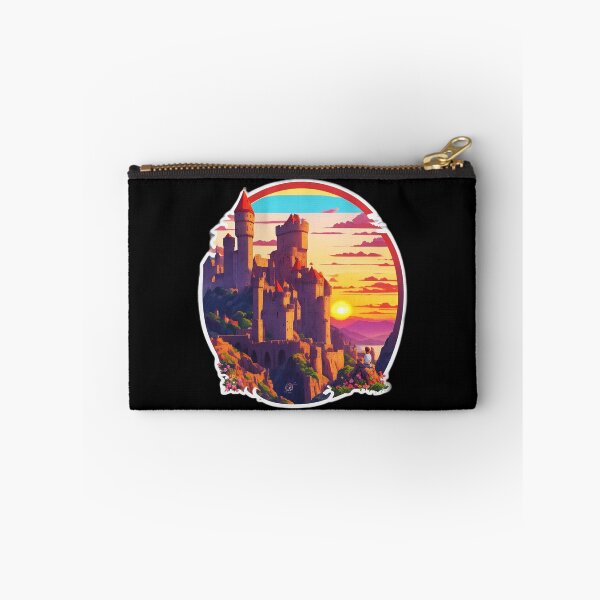 Item preview, Traveler Watching Sunset over Medieval Castle designed and sold by Ridiculam Toga.