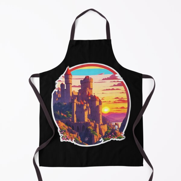 Item preview, Traveler Watching Sunset over Medieval Castle designed and sold by Ridiculam Toga.