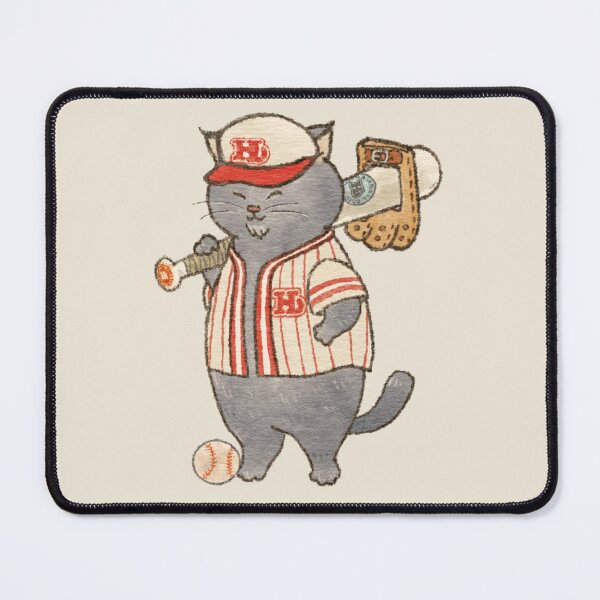 Item preview, Gray Cats Baseball Player Athletes or Batting - Hairball Social Club Family designed and sold by OzzyMac.