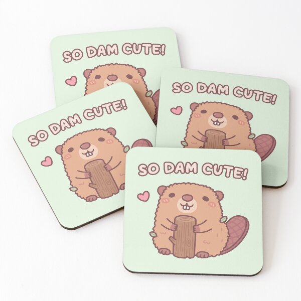 Item preview, Cute Beaver So Dam Cute Pun Funny designed and sold by rustydoodle.