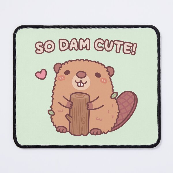 Item preview, Cute Beaver So Dam Cute Pun Funny designed and sold by rustydoodle.