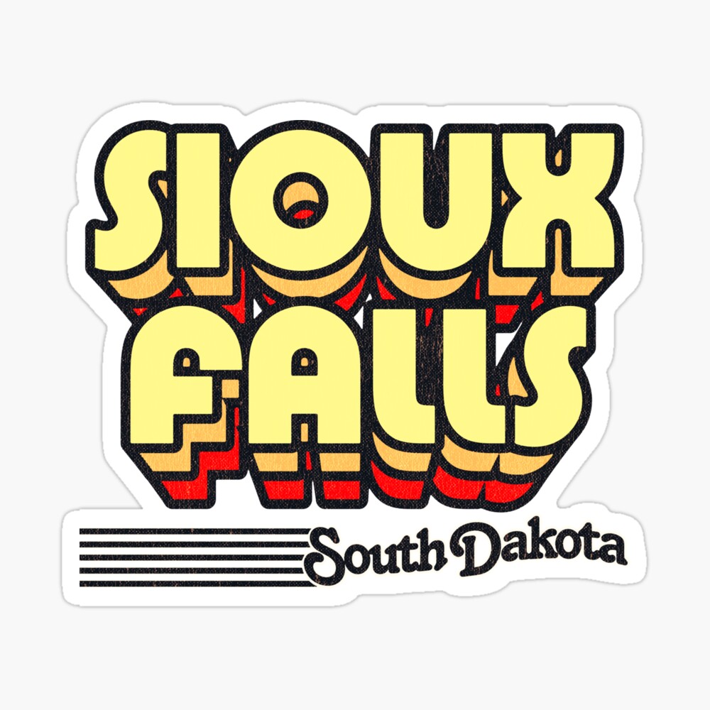 Sioux Falls, South Dakota | Retro Stripes Sticker