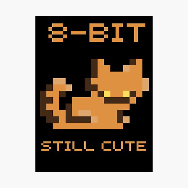 Item preview, 8-bit still cute designed and sold by CuteCatsCoffee.