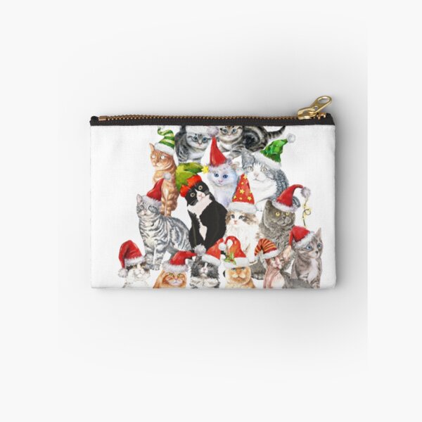 Item preview, Meowy Catmas Santa Hat Cat Christmas Tree  designed and sold by StephenJWatson.