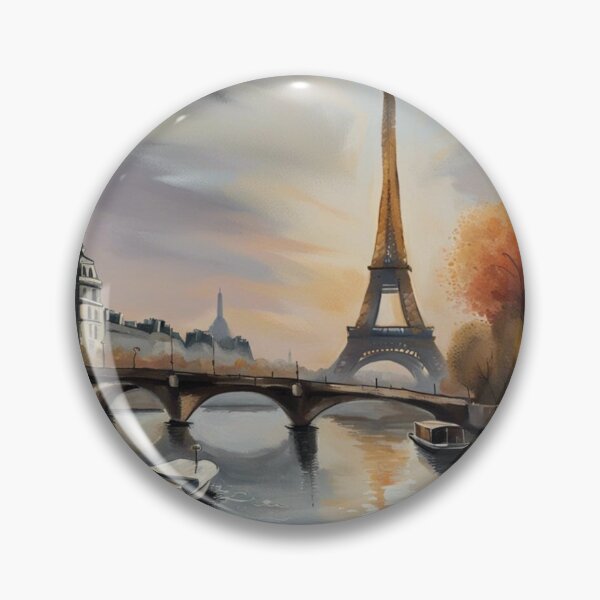 Item preview, Paris painting of a boat on the river Seine  designed and sold by JackFreestone.