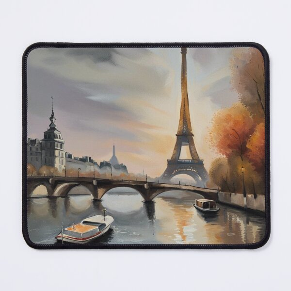 Item preview, Paris painting of a boat on the river Seine designed and sold by JackFreestone.