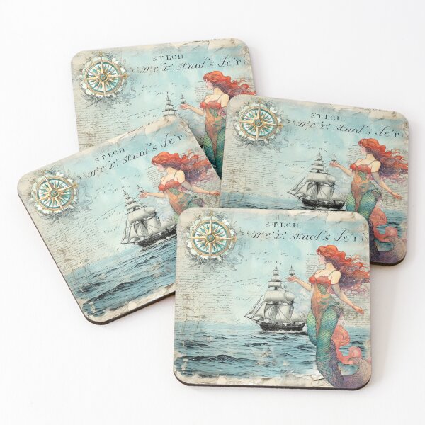 Item preview, Vintage Mermaid Nautical designed and sold by Tetsuya-Yui.