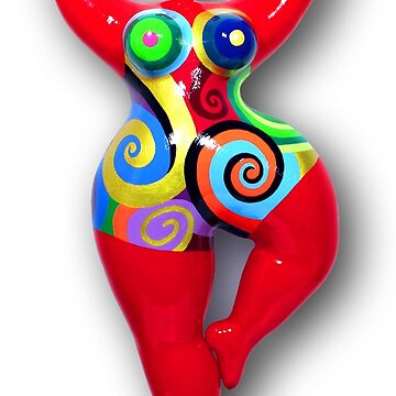 Vorschaubild zum Design red Nana spirals, copyright by Biriney - tribute to Niki de Saint Phalle rot-spiralmuster-joass050619 von Biriney