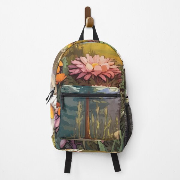 Item preview, flower field and mountain view designed and sold by mlis.arts.