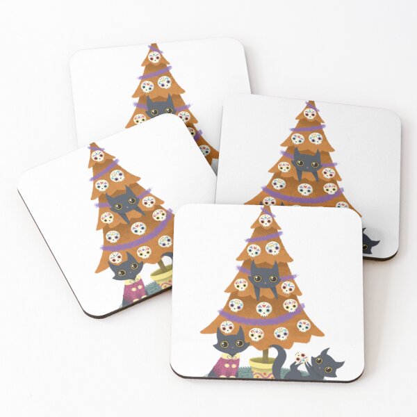 Item preview, Meowy Christmas Sugar Skulls  designed and sold by BibiLNovak.