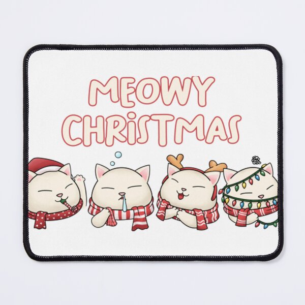 Item preview, Meowy Christmas Cute Cat Wearing Scarf designed and sold by StephenJWatson.