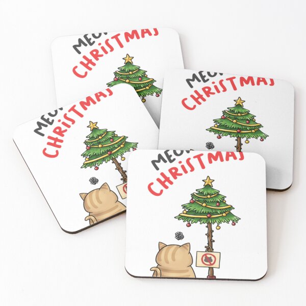 Item preview, Meowy Catmas Santa Hat Cat Christmas Tree  designed and sold by StephenJWatson.