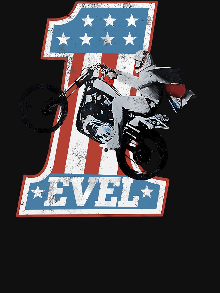 Evel Knievel Logo Baseball 3/4 Sleeve T-Shirt - Shirtstore