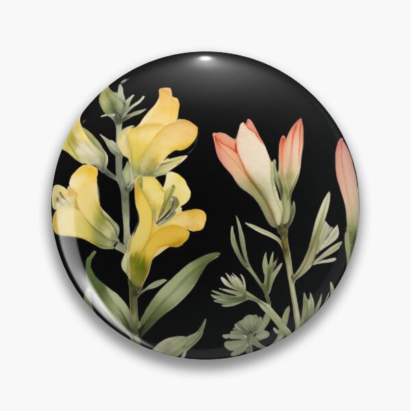 Item preview, Freesia Spring Watercolor Yellow Flowers designed and sold by EnigmaStitcher.