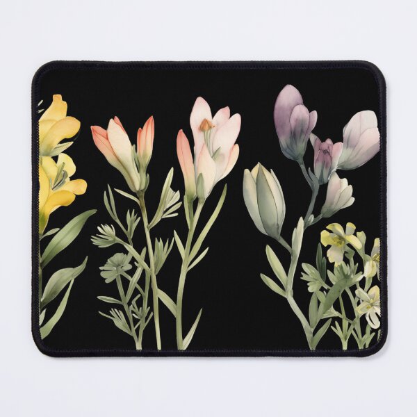 Item preview, Freesia Spring Watercolor Yellow Flowers designed and sold by EnigmaStitcher.