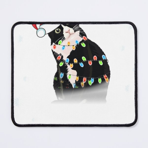 Item preview, Merry Christmas Black Cat Santa Meoww Tree Lights designed and sold by MichaelCWhitt.