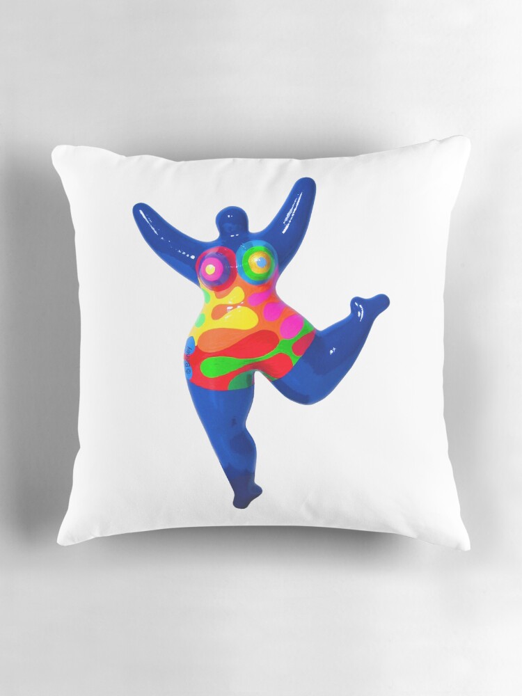 Thumbnail 3 von 4, Kissen, Blue Nana Biriney - tribute to Niki de Saint Phalle designt und verkauft von Biriney.