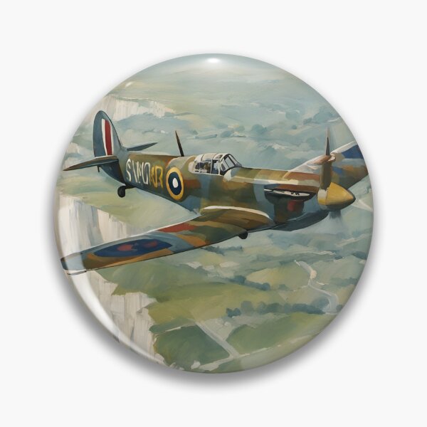 Item preview, Spitfire Fighter Aircraft WWII Over White Cliffs designed and sold by Ameiva-Apparel.