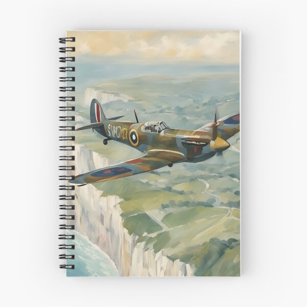 Item preview, Spitfire Fighter Aircraft WWII Over White Cliffs designed and sold by Ameiva-Apparel.