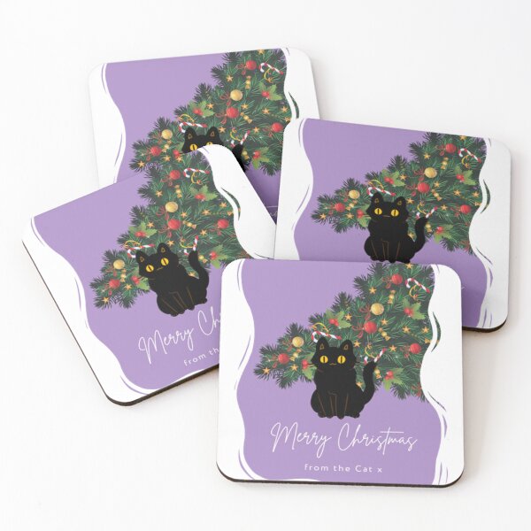 Item preview, Merry Christmas From The Cat - Purple Christmas Aesthetic  designed and sold by MichaelCWhitt.