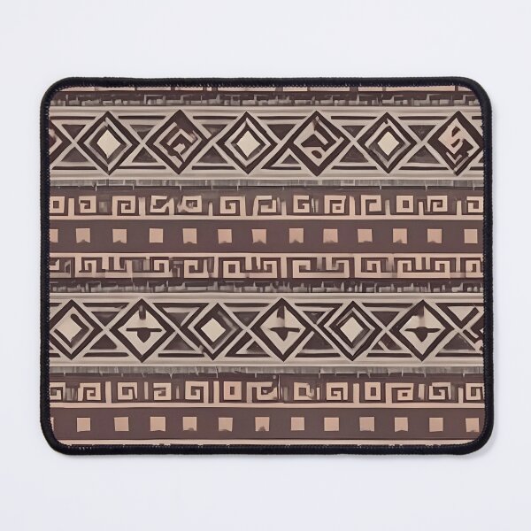 Item preview, Earthy Brown Greek Key Pattern designed and sold by Tamas Das.
