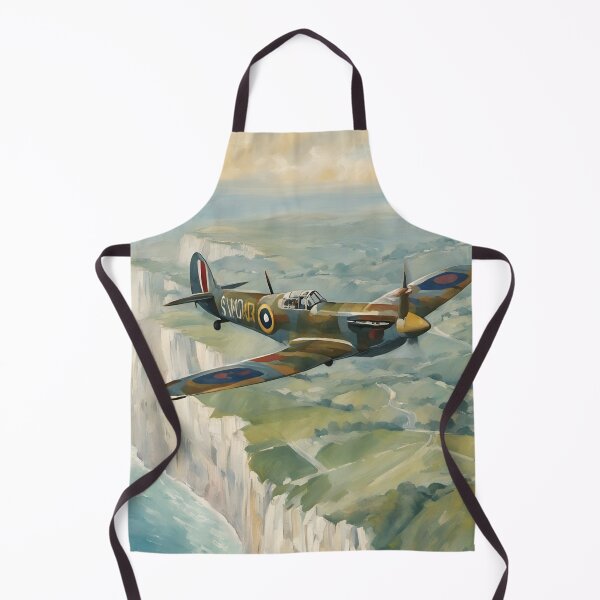 Item preview, Spitfire Fighter Aircraft WWII Over White Cliffs designed and sold by Ameiva-Apparel.