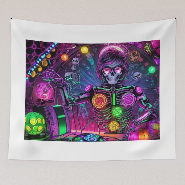 Item preview, A skeleton with glasses and a disco ball designed and sold by karlosss.