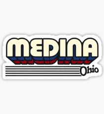 Medina, Ohio | Retro Stripes Sticker