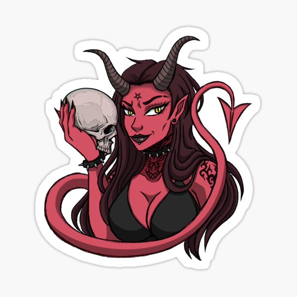 Hell Was Boring Gothic Grunge Devil Egirl Goth Emo' Sticker