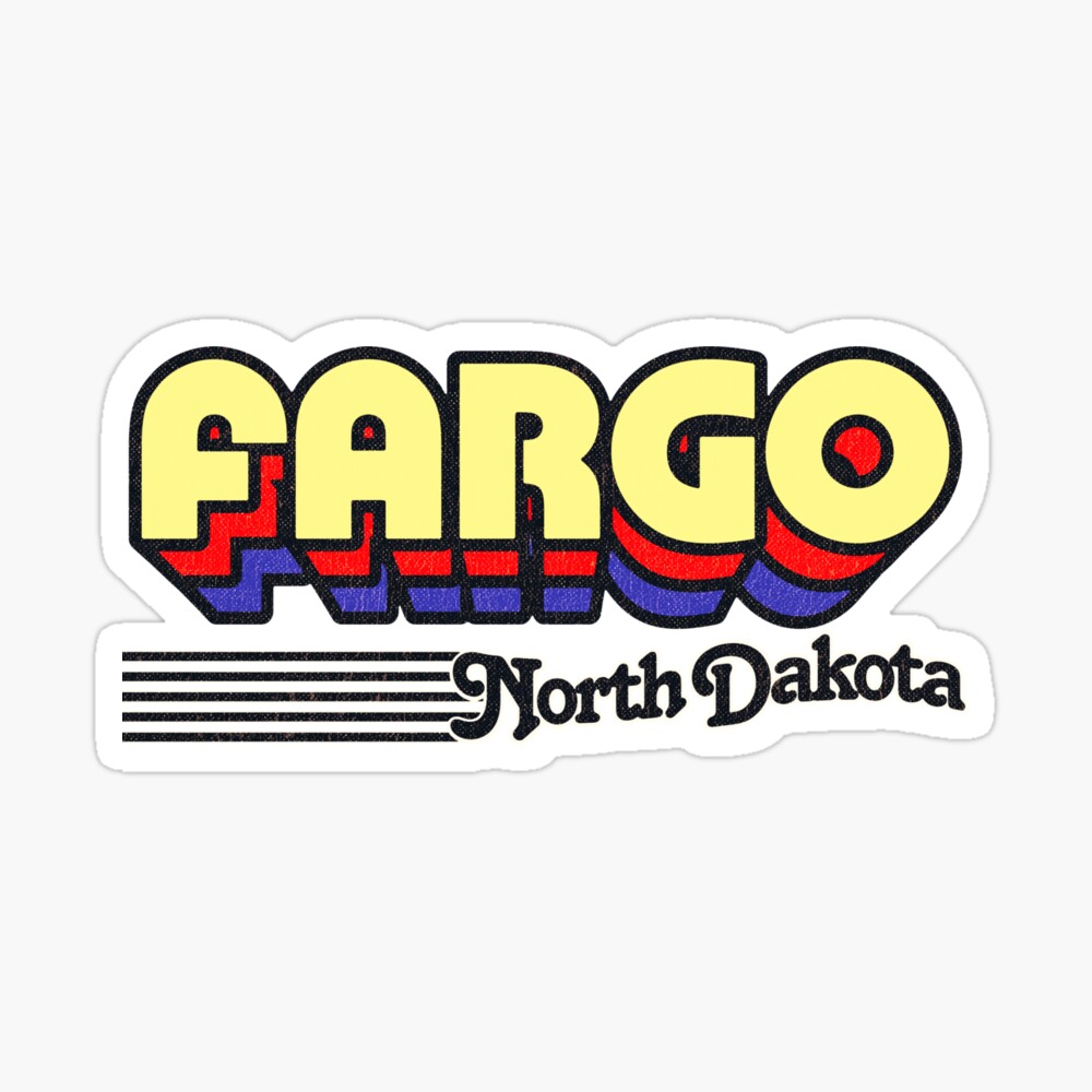 Fargo, North Dakota | Retro Stripes Sticker