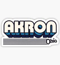 Akron, Ohio | Retro Stripes Sticker