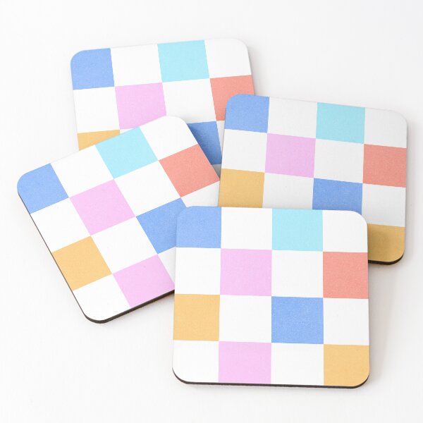 Item preview, Pastel Rainbow Chequered pattern 4. #Colourful #minimal #retro  designed and sold by Dominiquevari.