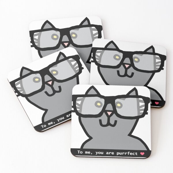 Item preview, Portrait Of Perfect Cat In Glasses Says You Are Purrfect  designed and sold by CherylNFuller.