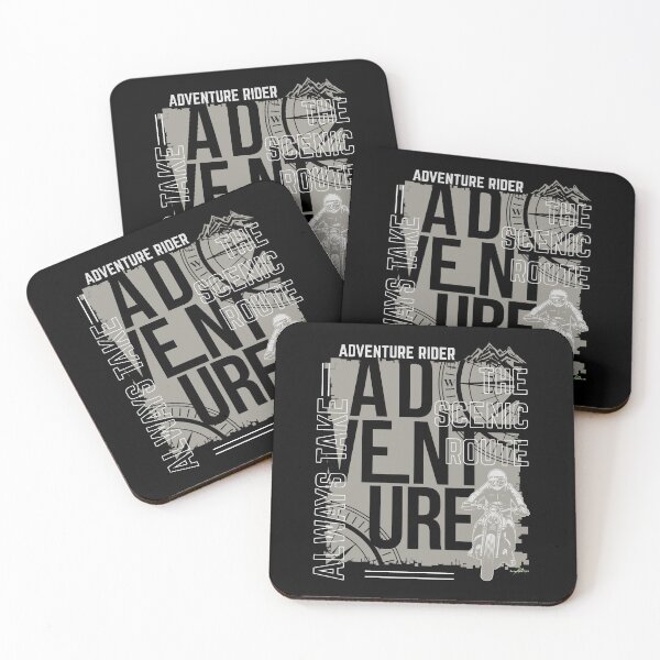 Item preview, Adventure Motorcycle Rider Take The Scenic Route T-shirt Sticker 04 designed and sold by OuterShellUK.